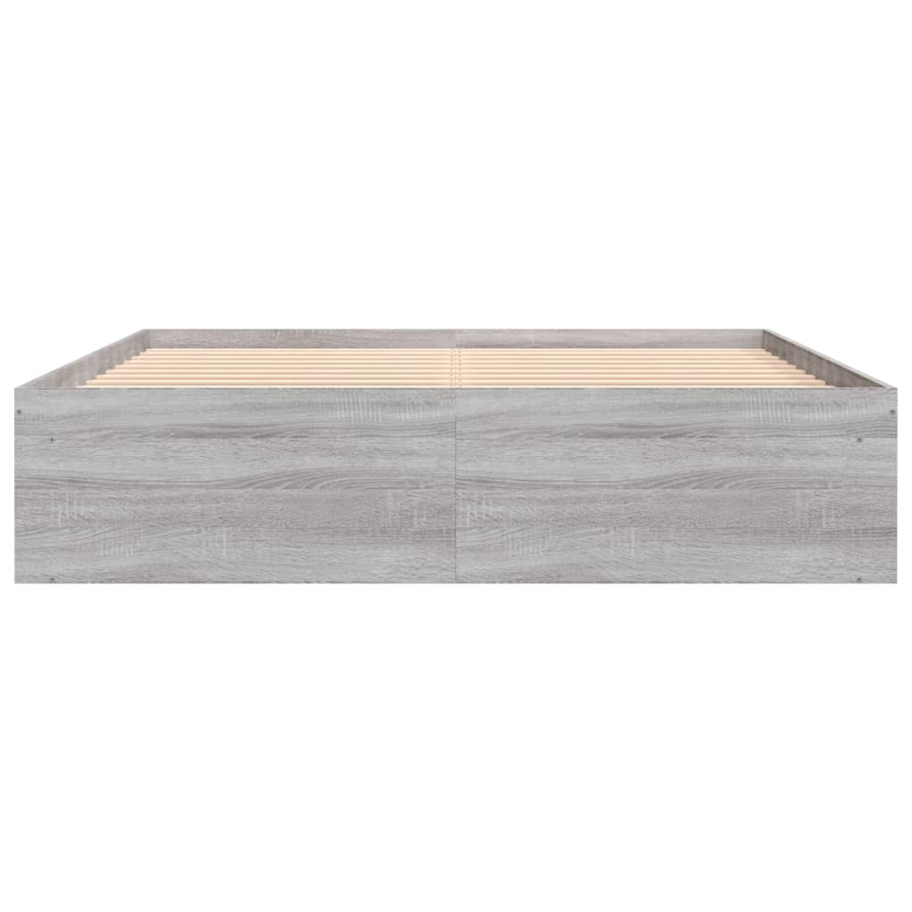 Bedframe grijs sonoma eikenkleurig 140x190 cm is nu te koop bij PeponiXL, paradijselijk wonen!
