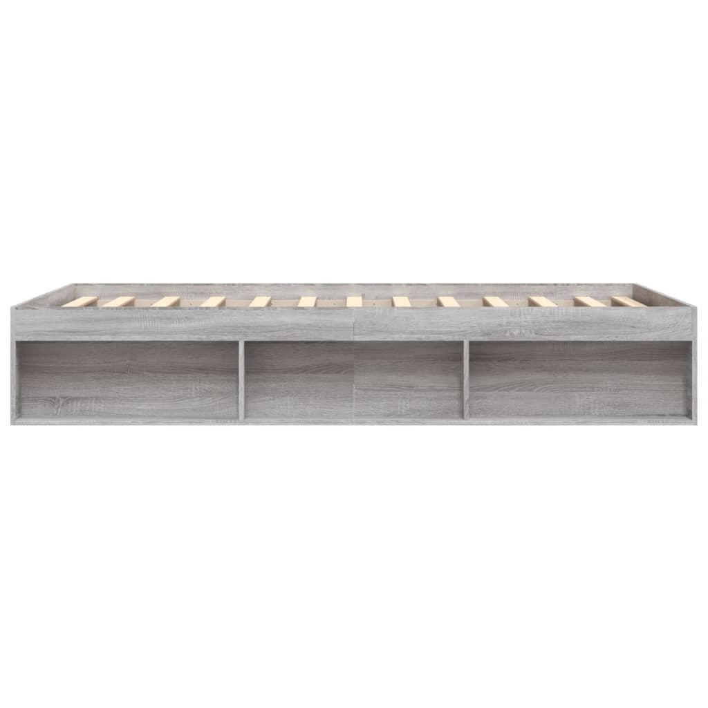 Bedframe grijs sonoma eikenkleurig 140x190 cm is nu te koop bij PeponiXL, paradijselijk wonen!