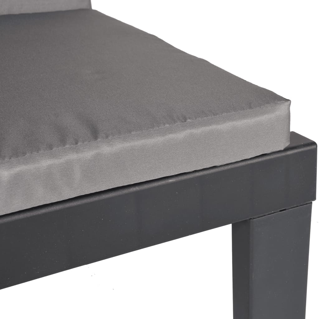 3-delige Loungeset met kussens PP antracietkleurig is nu te koop bij PeponiXL, paradijselijk wonen!