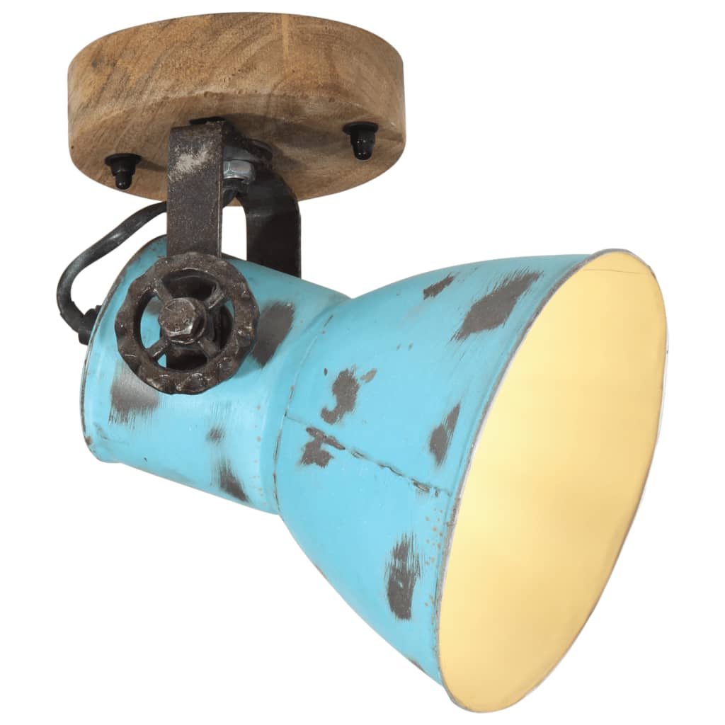 Wandlamp 25 W E27 11,5x11,5x25 cm verweerd blauw is nu te koop bij PeponiXL, paradijselijk wonen!