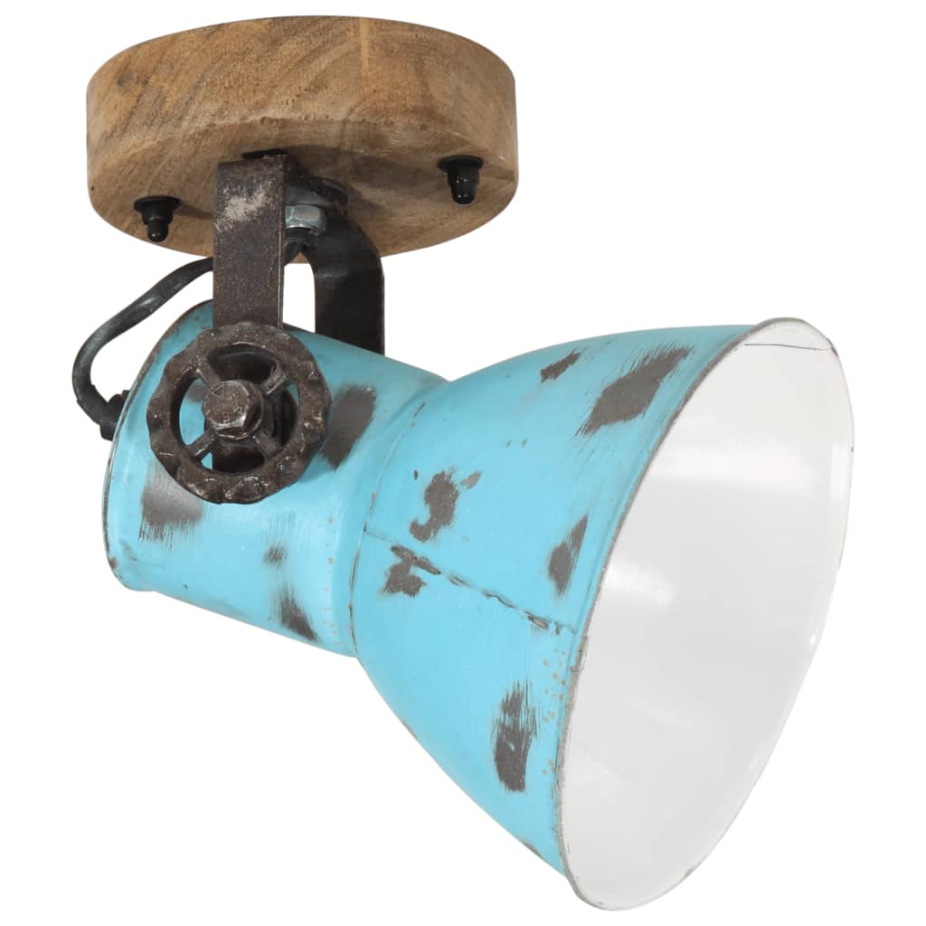 Wandlamp 25 W E27 11,5x11,5x25 cm verweerd blauw is nu te koop bij PeponiXL, paradijselijk wonen!
