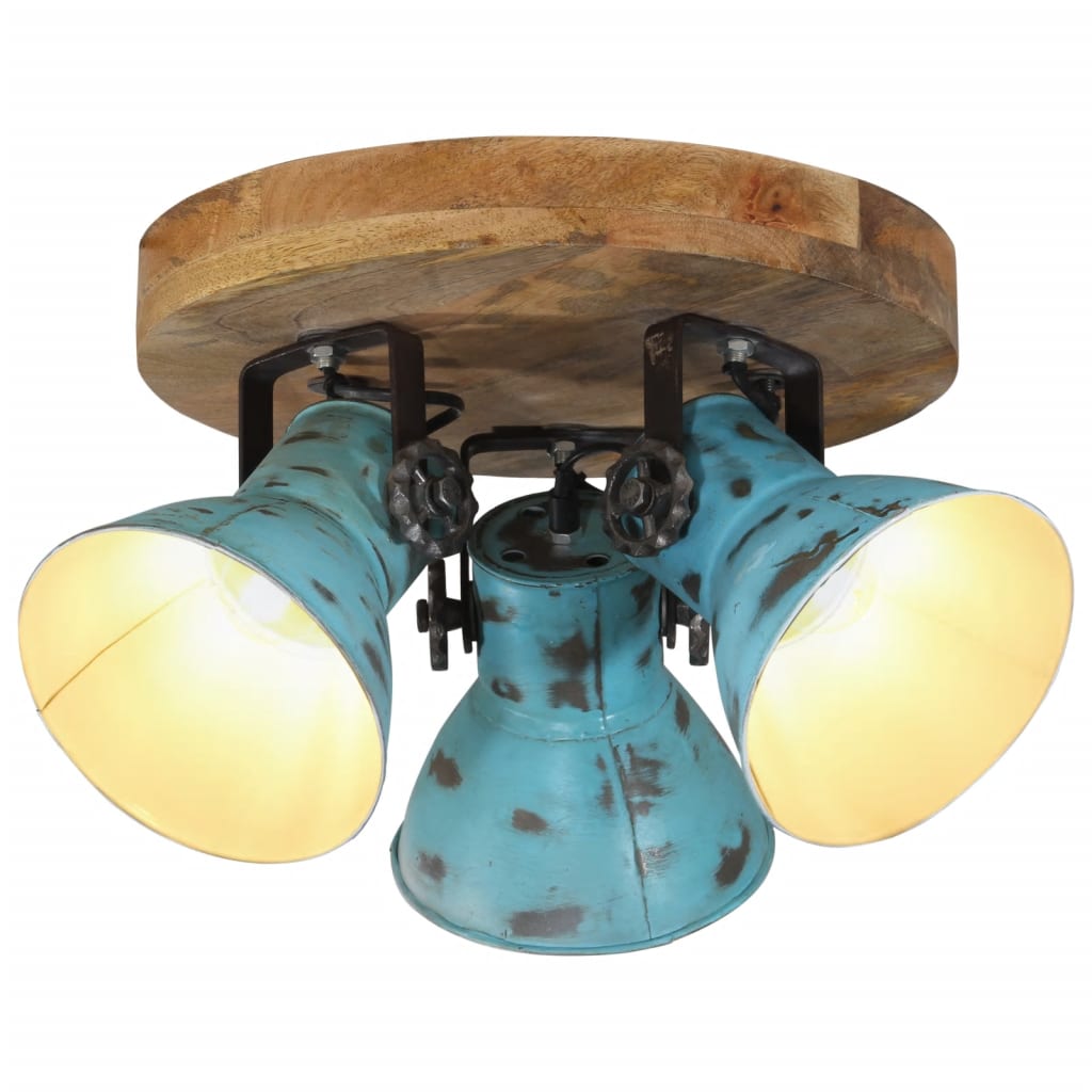 Plafondlamp 25 W E27 35x35x25 cm verweerd blauw is nu te koop bij PeponiXL, paradijselijk wonen!