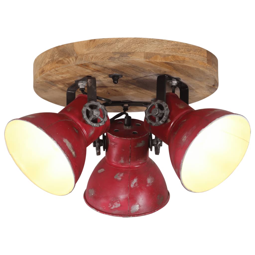 Plafondlamp 25 W E27 35x35x25 cm verweerd rood is nu te koop bij PeponiXL, paradijselijk wonen!