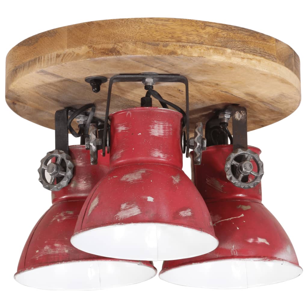 Plafondlamp 25 W E27 35x35x25 cm verweerd rood is nu te koop bij PeponiXL, paradijselijk wonen!
