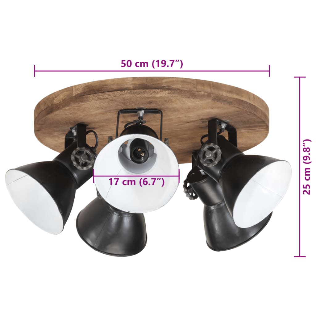 Plafondlamp 25 W E27 50x50x25 cm zwart is nu te koop bij PeponiXL, paradijselijk wonen!