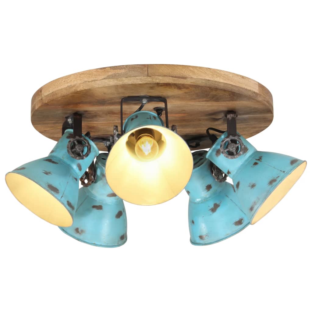 Plafondlamp 25 W E27 50x50x25 cm verweerd blauw is nu te koop bij PeponiXL, paradijselijk wonen!