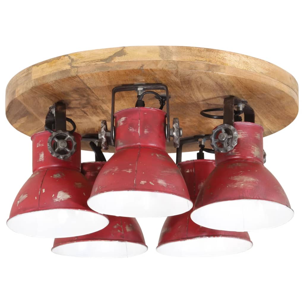 Plafondlamp 25 W E27 50x50x25 cm verweerd rood is nu te koop bij PeponiXL, paradijselijk wonen!