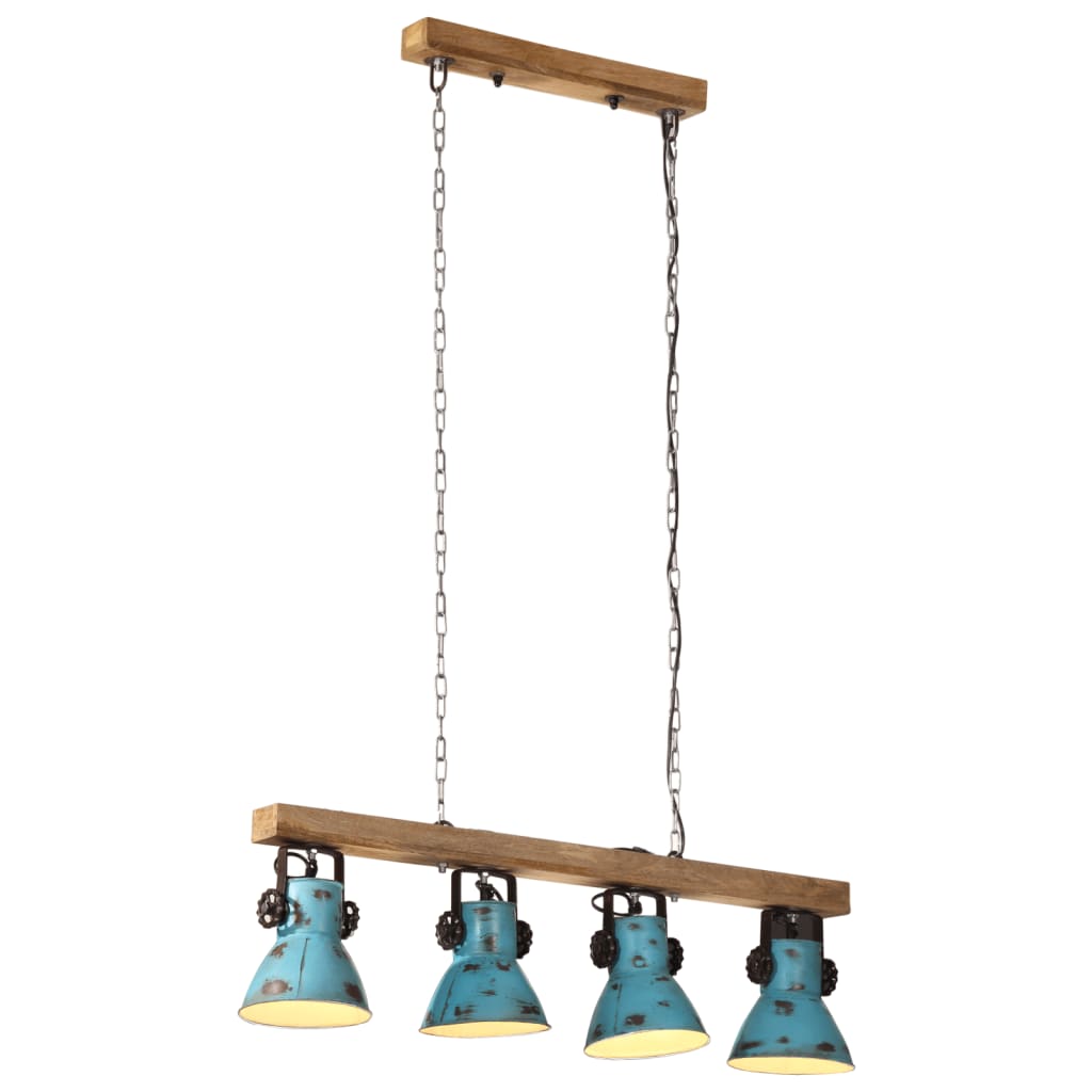 Plafondlamp 25 W E27 90x24x111 cm verweerd blauw is nu te koop bij PeponiXL, paradijselijk wonen!