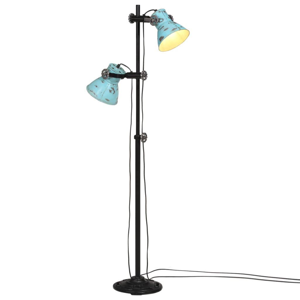 Vloerlamp 25 W E27 25x25x90/140 cm verweerd blauw is nu te koop bij PeponiXL, paradijselijk wonen!