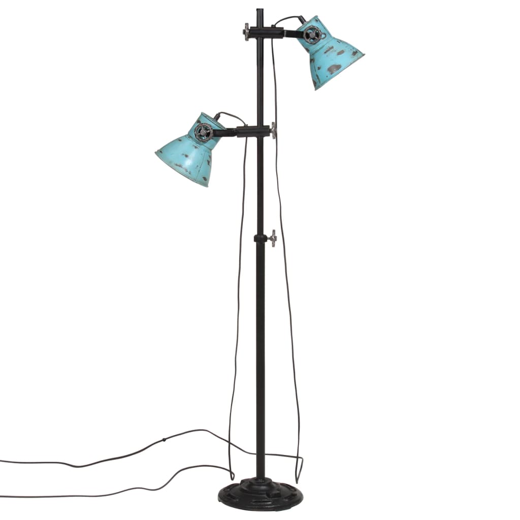 Vloerlamp 25 W E27 25x25x90/140 cm verweerd blauw is nu te koop bij PeponiXL, paradijselijk wonen!