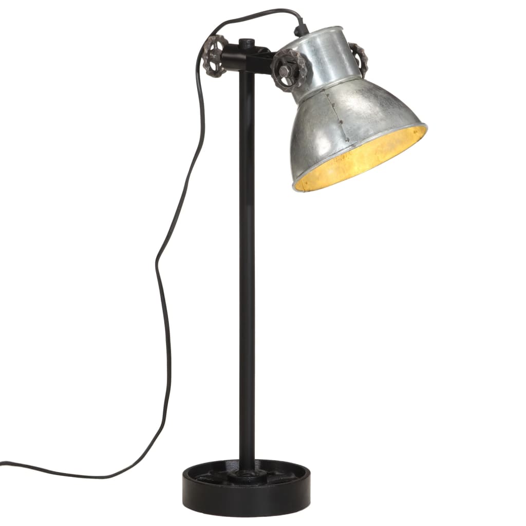 Bureaulamp 25 W E27 15x15x55 cm vintage zilverkleurig is nu te koop bij PeponiXL, paradijselijk wonen!