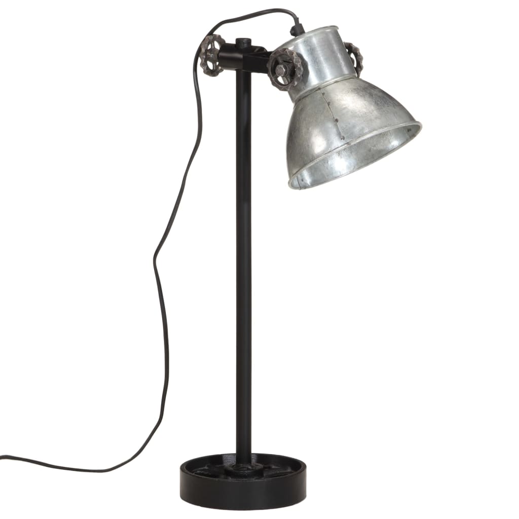 Bureaulamp 25 W E27 15x15x55 cm vintage zilverkleurig is nu te koop bij PeponiXL, paradijselijk wonen!