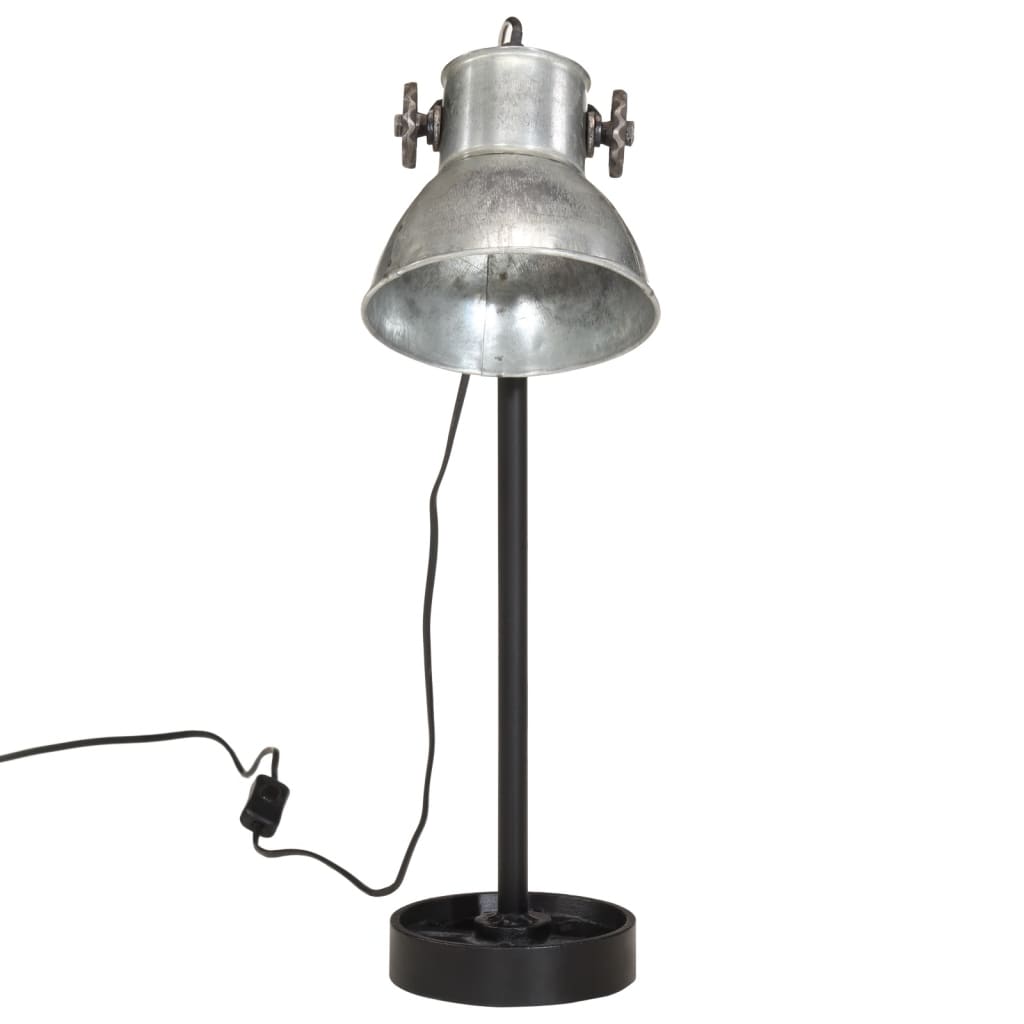 Bureaulamp 25 W E27 15x15x55 cm vintage zilverkleurig is nu te koop bij PeponiXL, paradijselijk wonen!