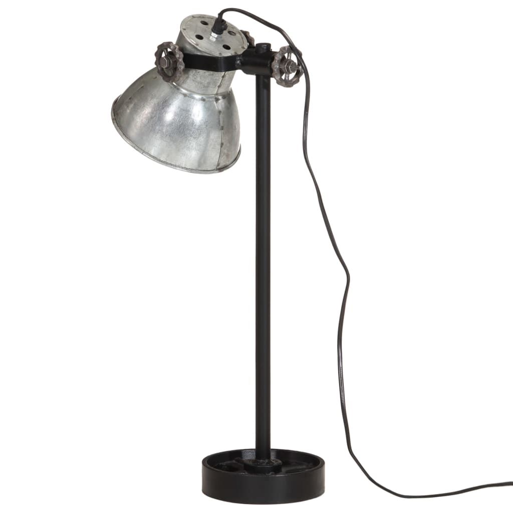 Bureaulamp 25 W E27 15x15x55 cm vintage zilverkleurig is nu te koop bij PeponiXL, paradijselijk wonen!