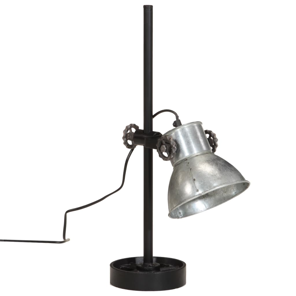 Bureaulamp 25 W E27 15x15x55 cm vintage zilverkleurig is nu te koop bij PeponiXL, paradijselijk wonen!