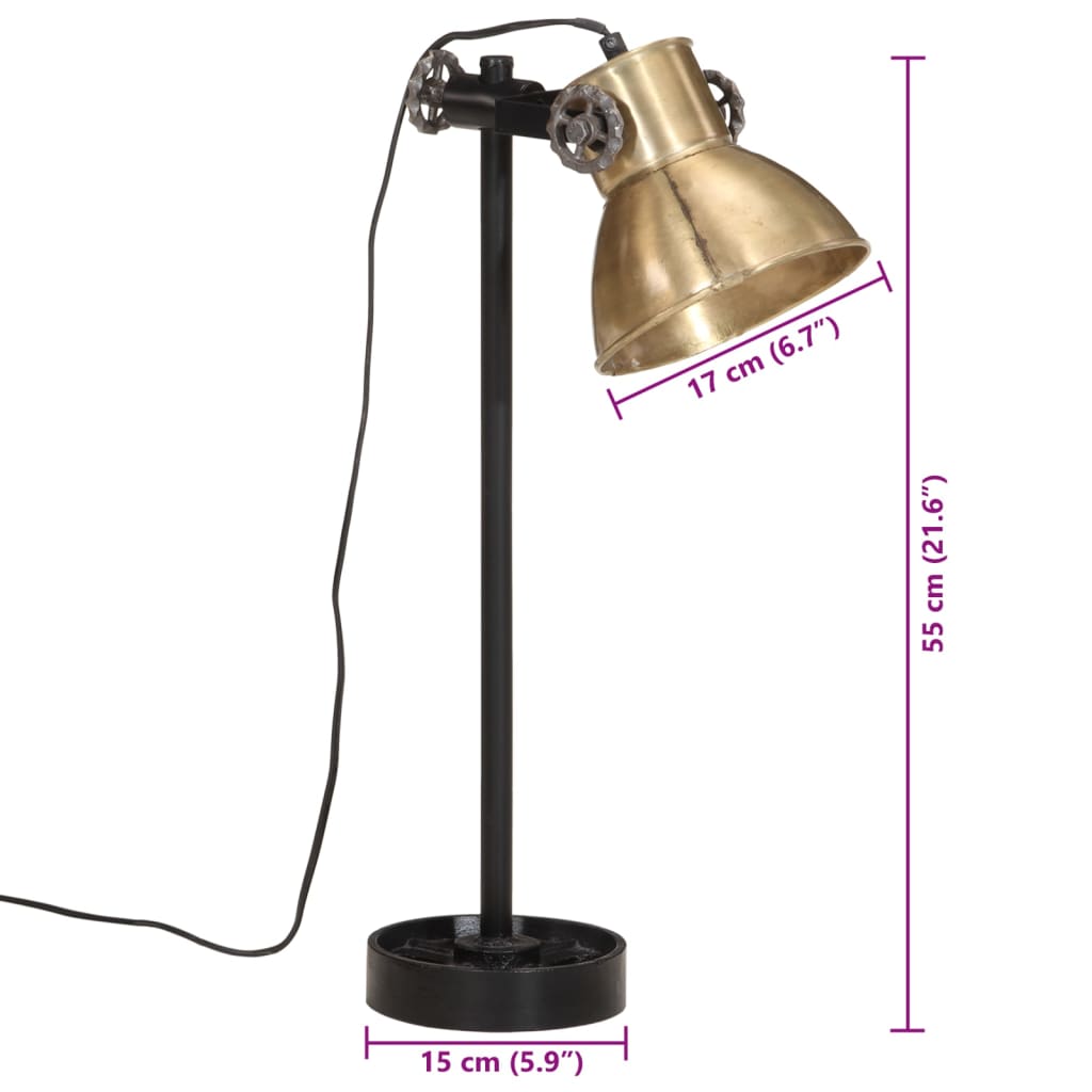 Bureaulamp 25 W E27 15x15x55 cm antiek messing is nu te koop bij PeponiXL, paradijselijk wonen!