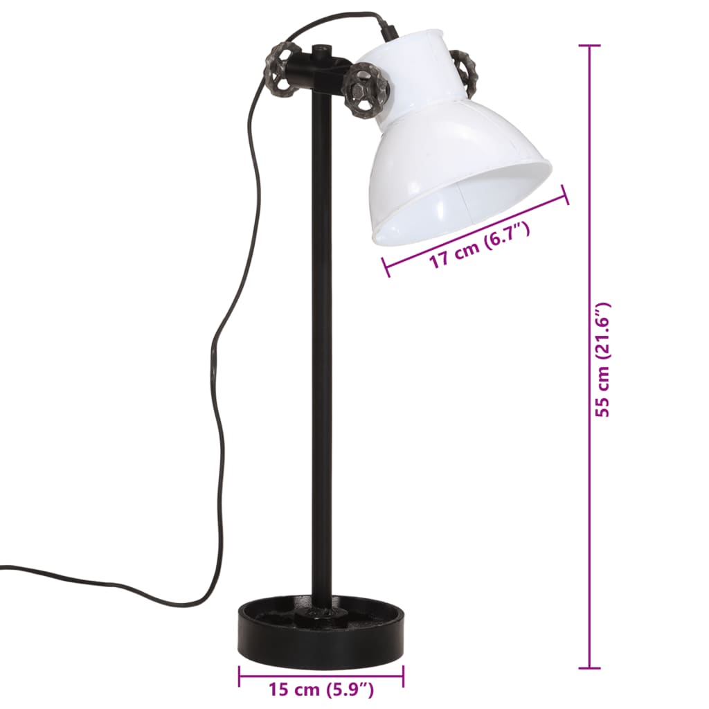 Bureaulamp 25 W E27 15x15x55 cm wit is nu te koop bij PeponiXL, paradijselijk wonen!