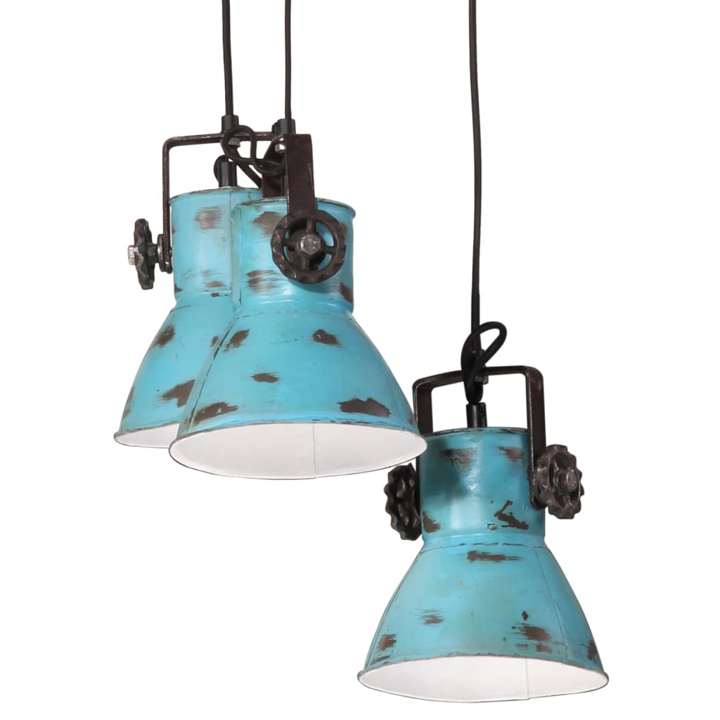 Hanglamp 25 W E27 30x30x100 cm verweerd blauw is nu te koop bij PeponiXL, paradijselijk wonen!