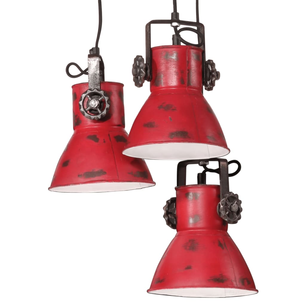 Hanglamp 25 W E27 30x30x100 cm verweerd rood is nu te koop bij PeponiXL, paradijselijk wonen!