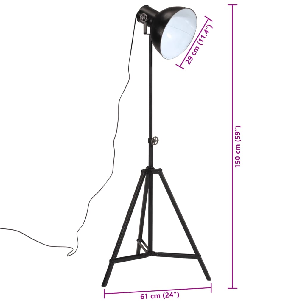 Vloerlamp 25 W E27 61x61x90/150 cm zwart is nu te koop bij PeponiXL, paradijselijk wonen!