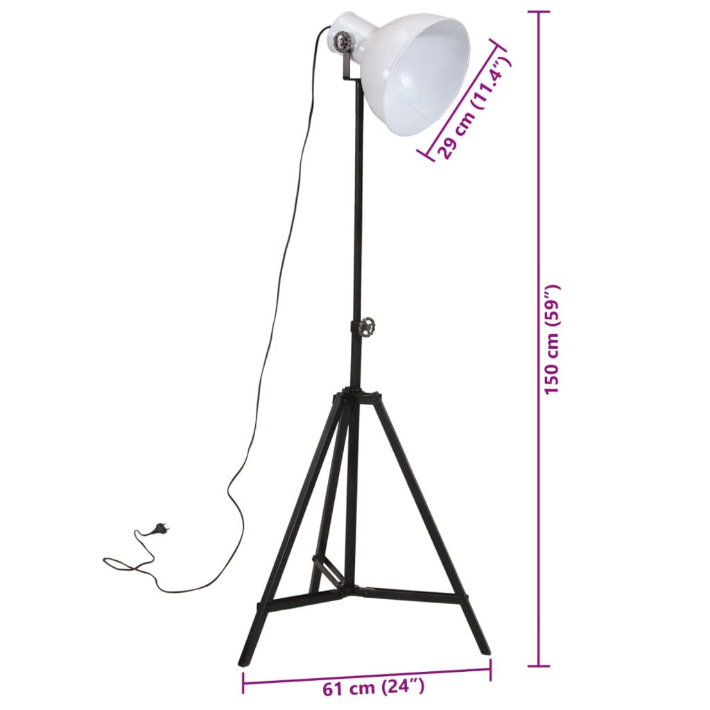 Vloerlamp 25 W E27 61x61x90/150 cm wit is nu te koop bij PeponiXL, paradijselijk wonen!