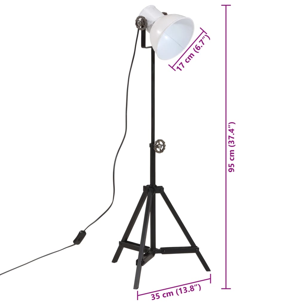 Vloerlamp 25 W E27 35x35x65/95 cm wit is nu te koop bij PeponiXL, paradijselijk wonen!