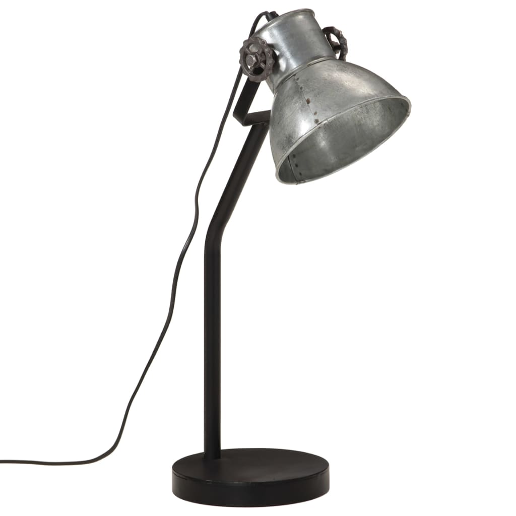 Bureaulamp 25 W E27 17x17x60 cm vintage zilverkleurig is nu te koop bij PeponiXL, paradijselijk wonen!