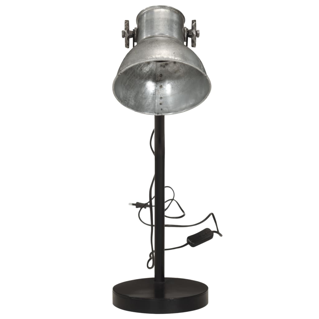 Bureaulamp 25 W E27 17x17x60 cm vintage zilverkleurig is nu te koop bij PeponiXL, paradijselijk wonen!