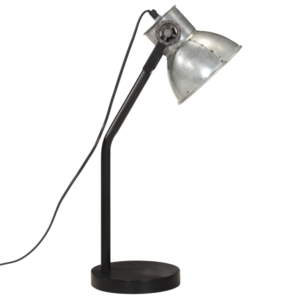 Bureaulamp 25 W E27 17x17x60 cm vintage zilverkleurig is nu te koop bij PeponiXL, paradijselijk wonen!