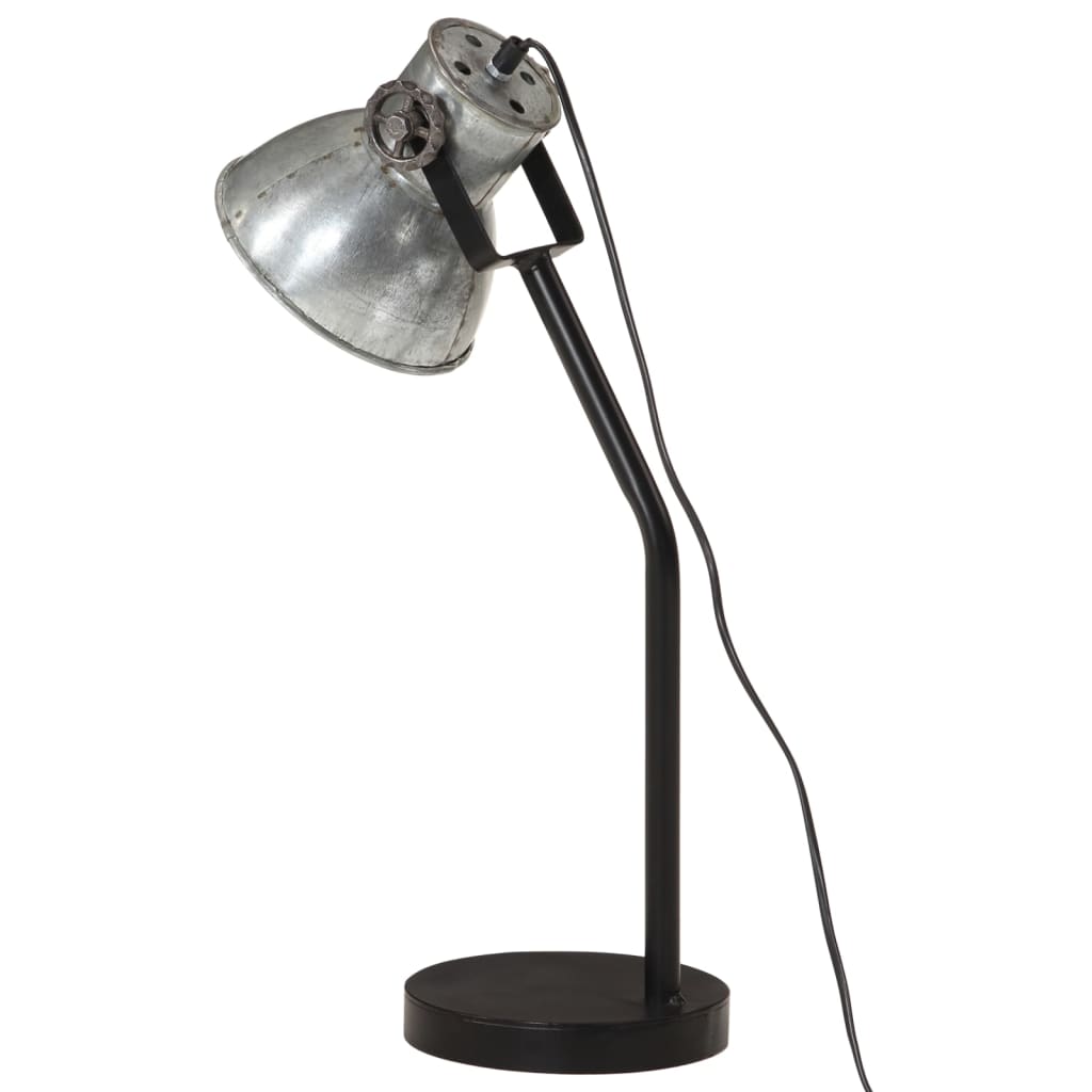 Bureaulamp 25 W E27 17x17x60 cm vintage zilverkleurig is nu te koop bij PeponiXL, paradijselijk wonen!