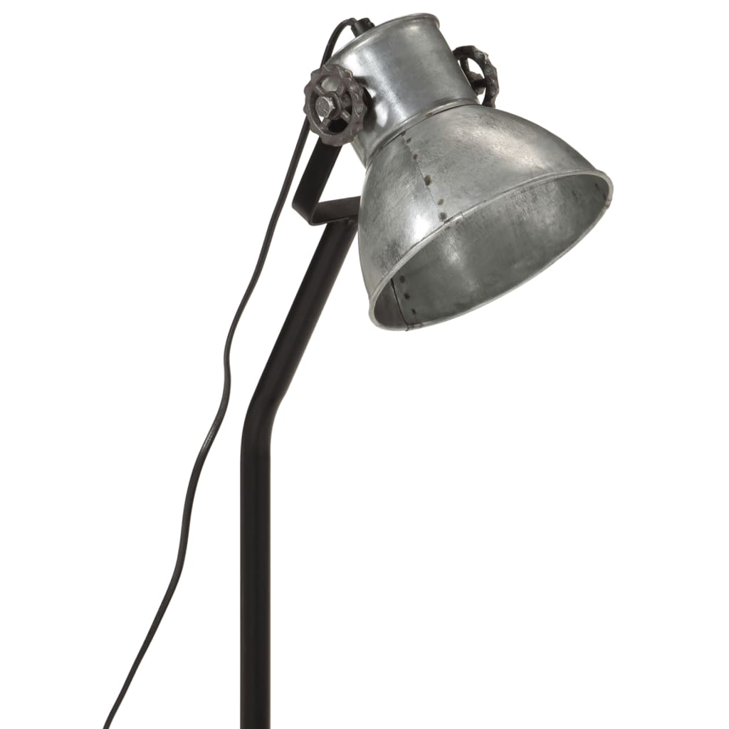 Bureaulamp 25 W E27 17x17x60 cm vintage zilverkleurig is nu te koop bij PeponiXL, paradijselijk wonen!