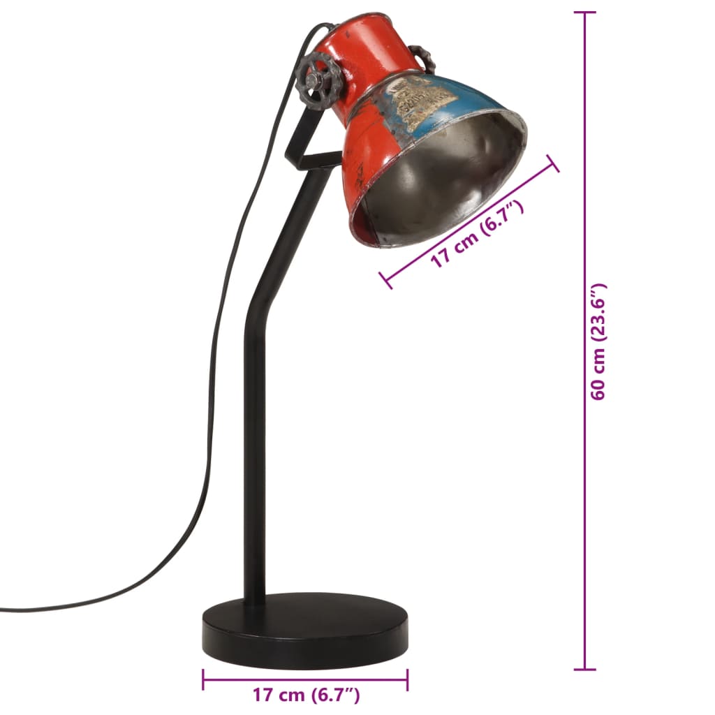 Bureaulamp 25 W E27 17x17x60 cm meerkleurig is nu te koop bij PeponiXL, paradijselijk wonen!