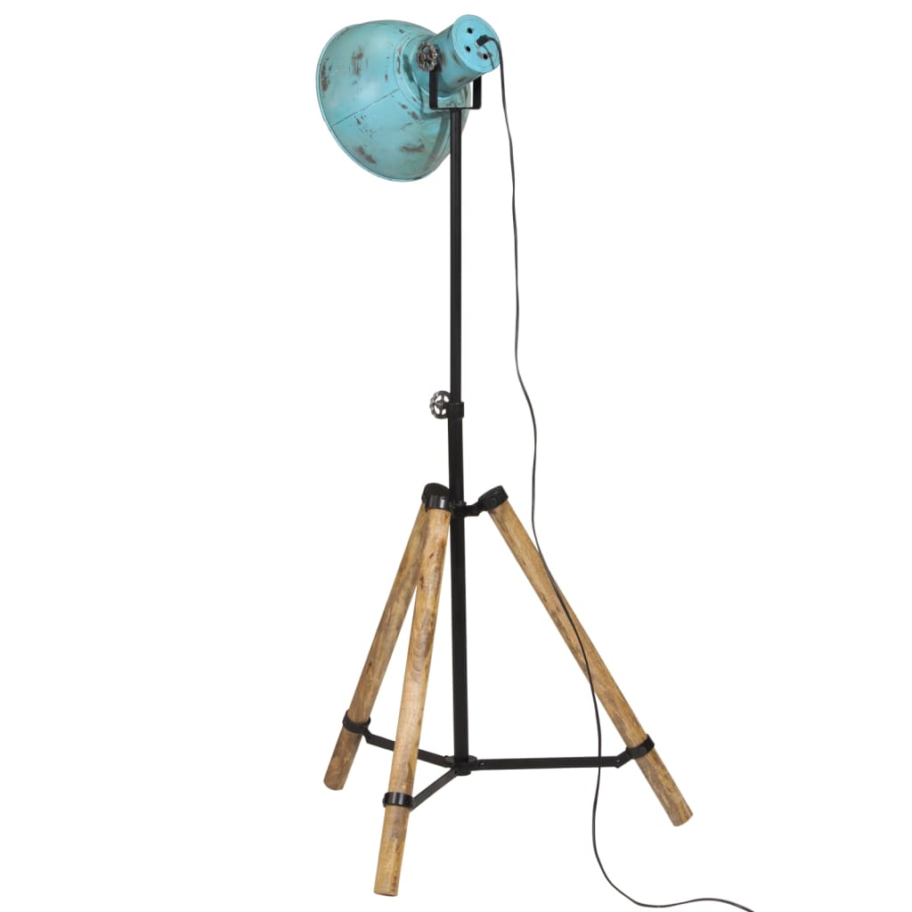 Vloerlamp 25 W E27 75x75x90-150 cm verweerd blauw is nu te koop bij PeponiXL, paradijselijk wonen!