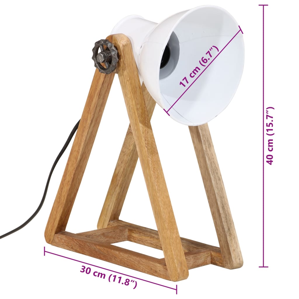 Bureaulamp 25 W E27 30x17x40 cm wit is nu te koop bij PeponiXL, paradijselijk wonen!