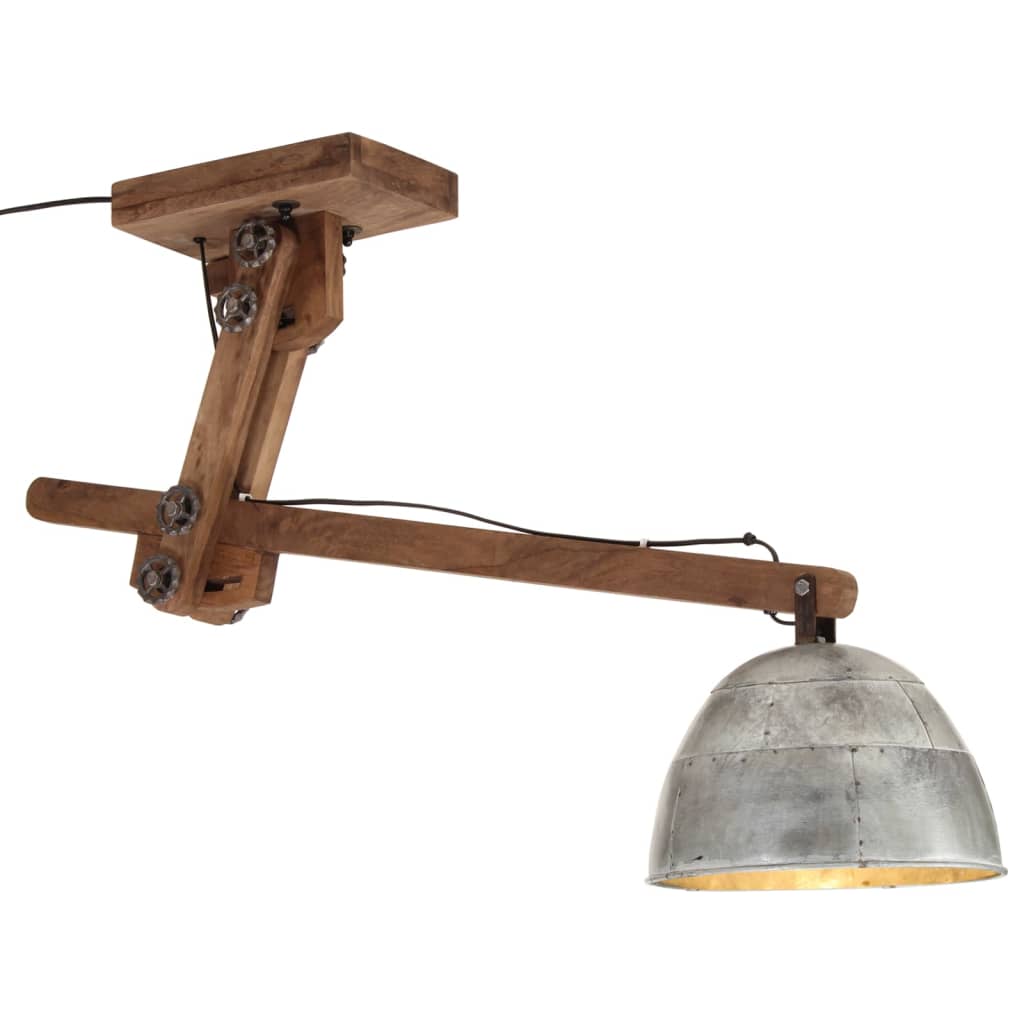 Plafondlamp 25 W E27 105x30x65-108 cm vintage zilverkleurig is nu te koop bij PeponiXL, paradijselijk wonen!