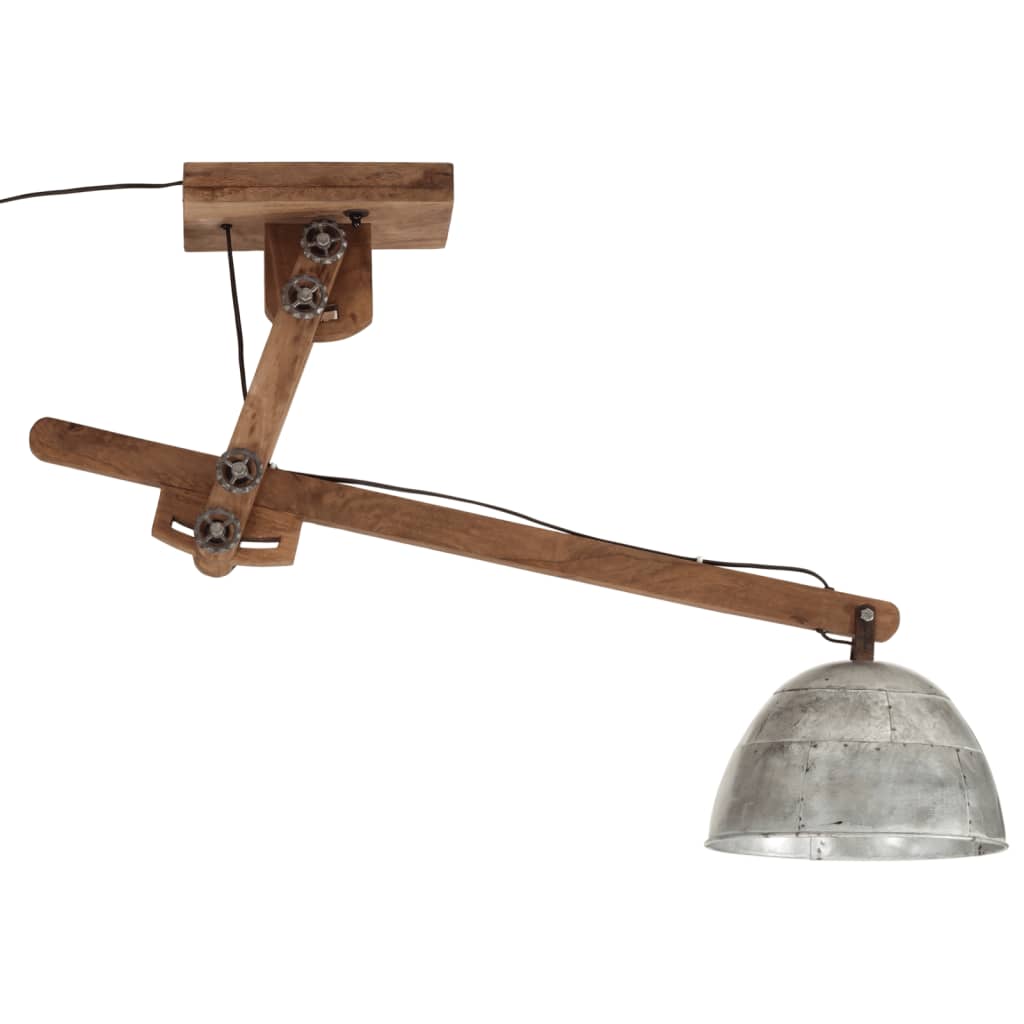 Plafondlamp 25 W E27 105x30x65-108 cm vintage zilverkleurig is nu te koop bij PeponiXL, paradijselijk wonen!