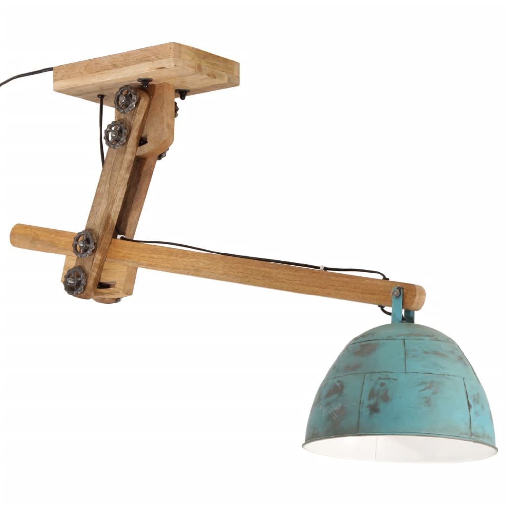 Plafondlamp 25 W E27 105x30x65-108 cm verweerd blauw is nu te koop bij PeponiXL, paradijselijk wonen!