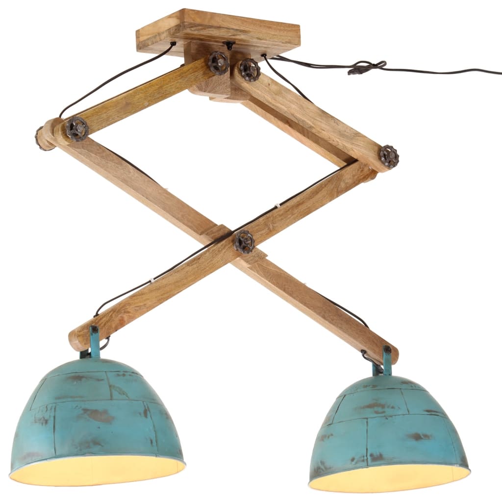 Plafondlamp 25 W E27 29x18x85 cm verweerd blauw is nu te koop bij PeponiXL, paradijselijk wonen!