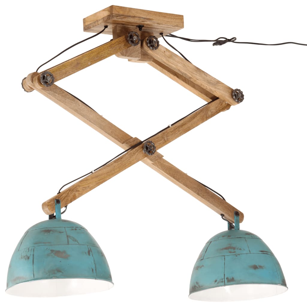Plafondlamp 25 W E27 29x18x85 cm verweerd blauw is nu te koop bij PeponiXL, paradijselijk wonen!
