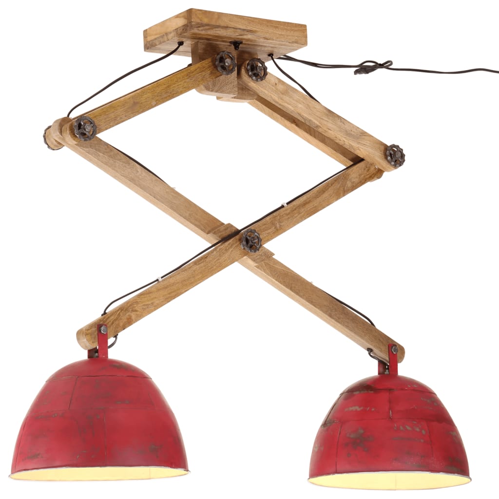 Plafondlamp 25 W E27 29x18x85 cm verweerd rood is nu te koop bij PeponiXL, paradijselijk wonen!