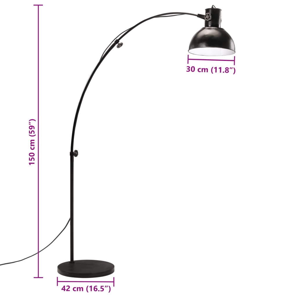 Vloerlamp 25 W E27 150 cm zwart is nu te koop bij PeponiXL, paradijselijk wonen!