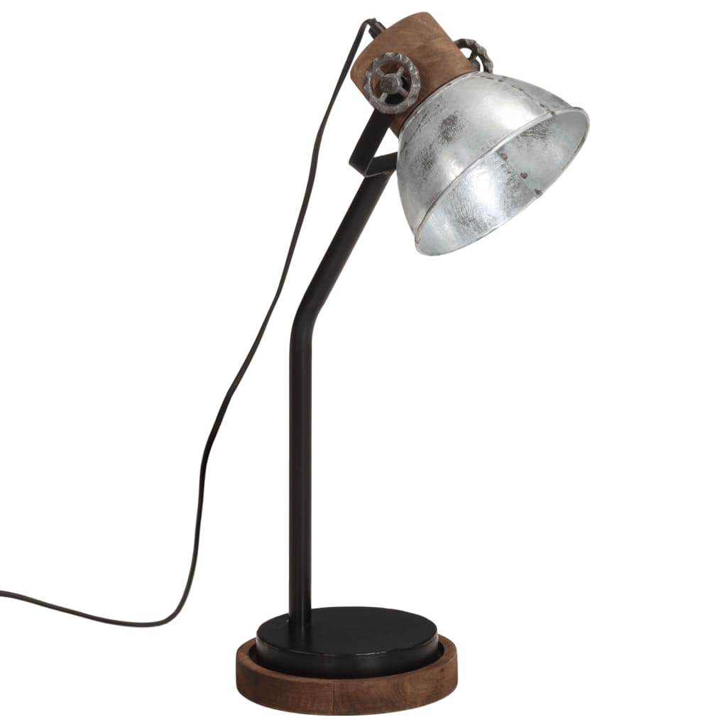 Bureaulamp 25 W E27 18x18x60 cm vintage zilverkleurig is nu te koop bij PeponiXL, paradijselijk wonen!