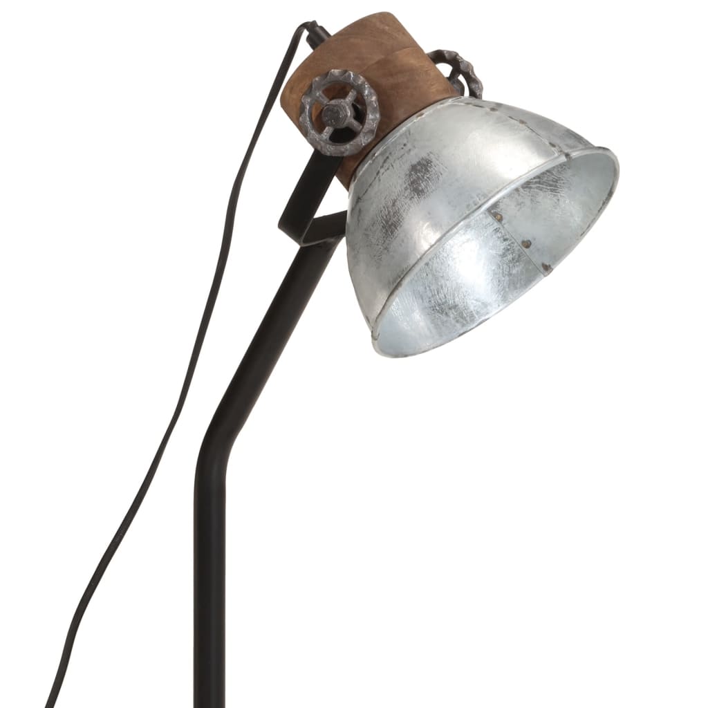 Bureaulamp 25 W E27 18x18x60 cm vintage zilverkleurig is nu te koop bij PeponiXL, paradijselijk wonen!