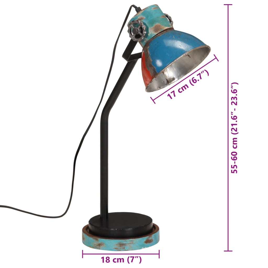 Bureaulamp 25 W E27 18x18x60 cm meerkleurig is nu te koop bij PeponiXL, paradijselijk wonen!