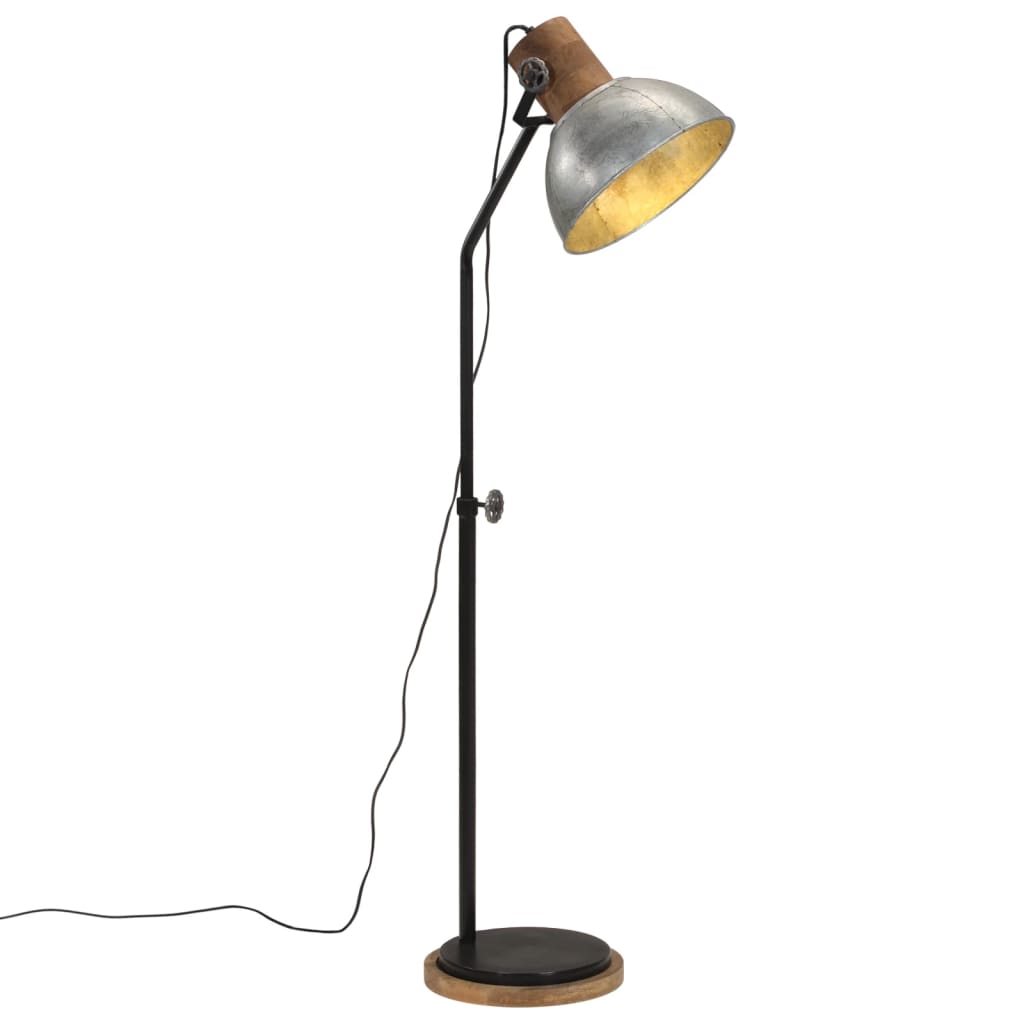 Vloerlamp 25 W E27 30x30x100-150 cm vintage zilverkleurig is nu te koop bij PeponiXL, paradijselijk wonen!