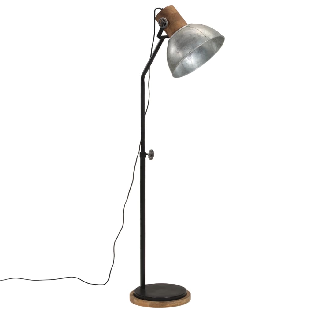 Vloerlamp 25 W E27 30x30x100-150 cm vintage zilverkleurig is nu te koop bij PeponiXL, paradijselijk wonen!