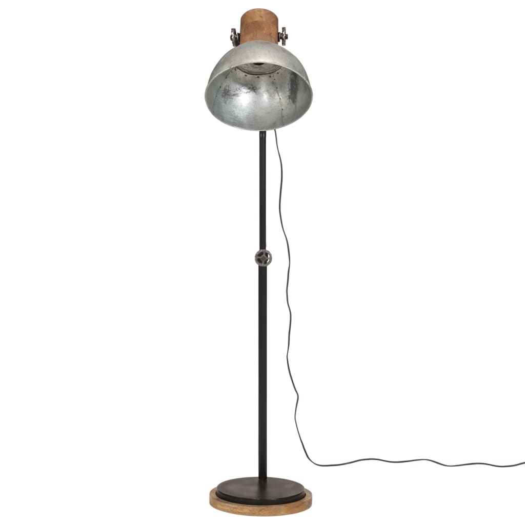 Vloerlamp 25 W E27 30x30x100-150 cm vintage zilverkleurig is nu te koop bij PeponiXL, paradijselijk wonen!