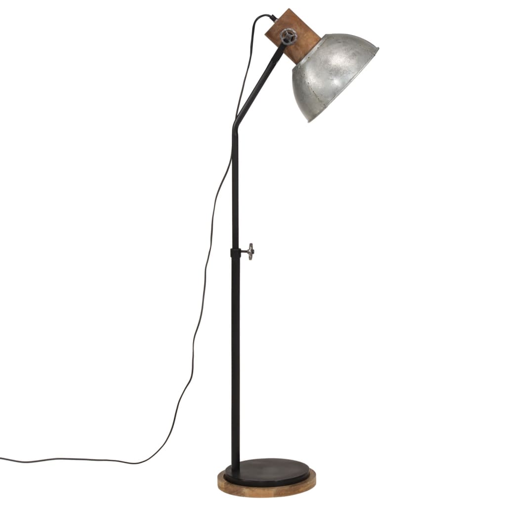 Vloerlamp 25 W E27 30x30x100-150 cm vintage zilverkleurig is nu te koop bij PeponiXL, paradijselijk wonen!