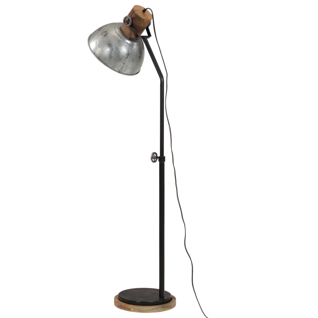 Vloerlamp 25 W E27 30x30x100-150 cm vintage zilverkleurig is nu te koop bij PeponiXL, paradijselijk wonen!