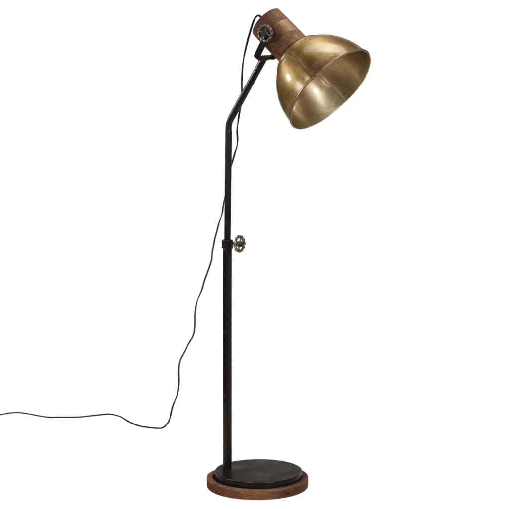 Vloerlamp 25 W E27 30x30x100-150 cm antiek messingkleurig is nu te koop bij PeponiXL, paradijselijk wonen!